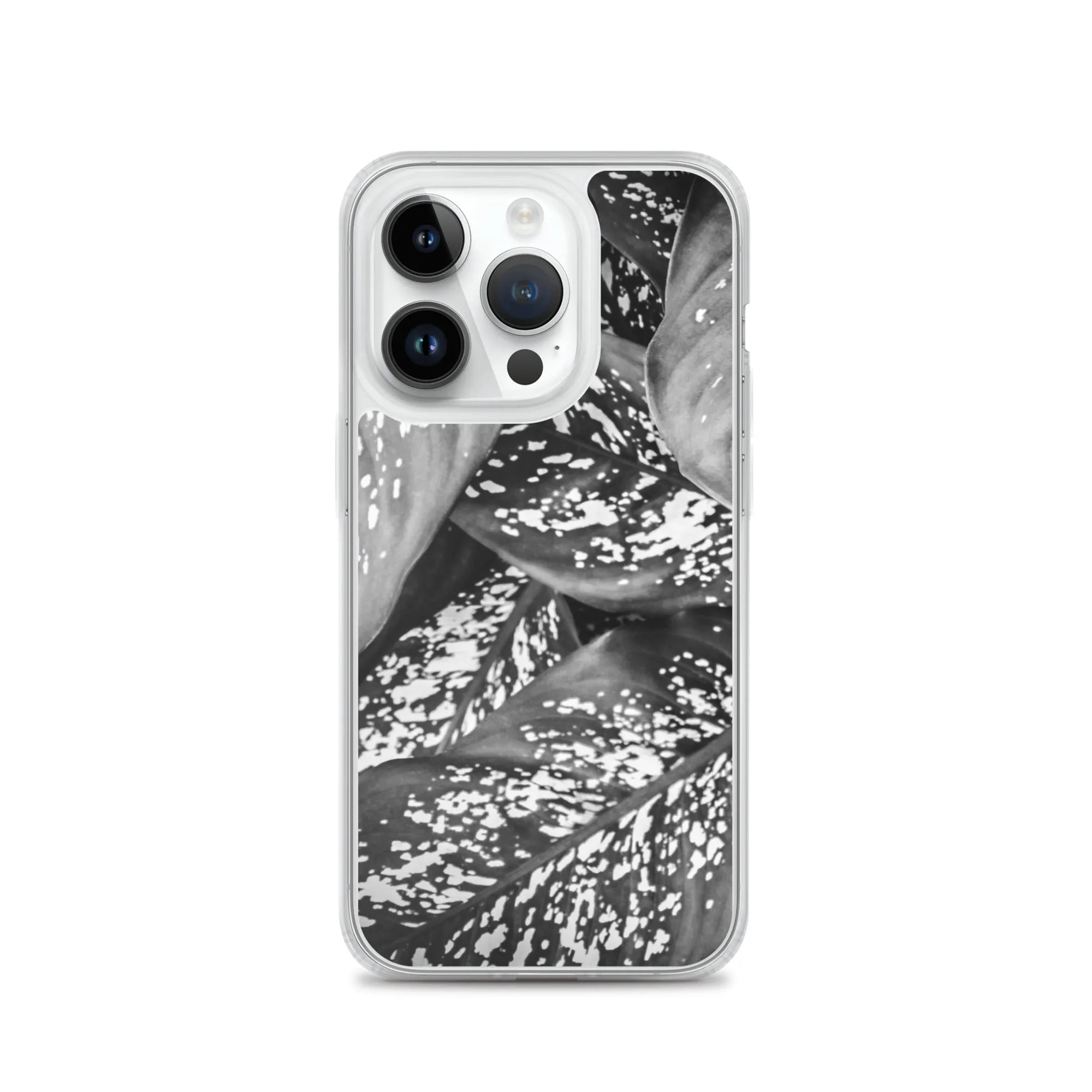 Pitter Splatter Botanical Art Iphone Case - Black And White - Iphone 14 Pro - Mobile Phone Cases - Aesthetic Art