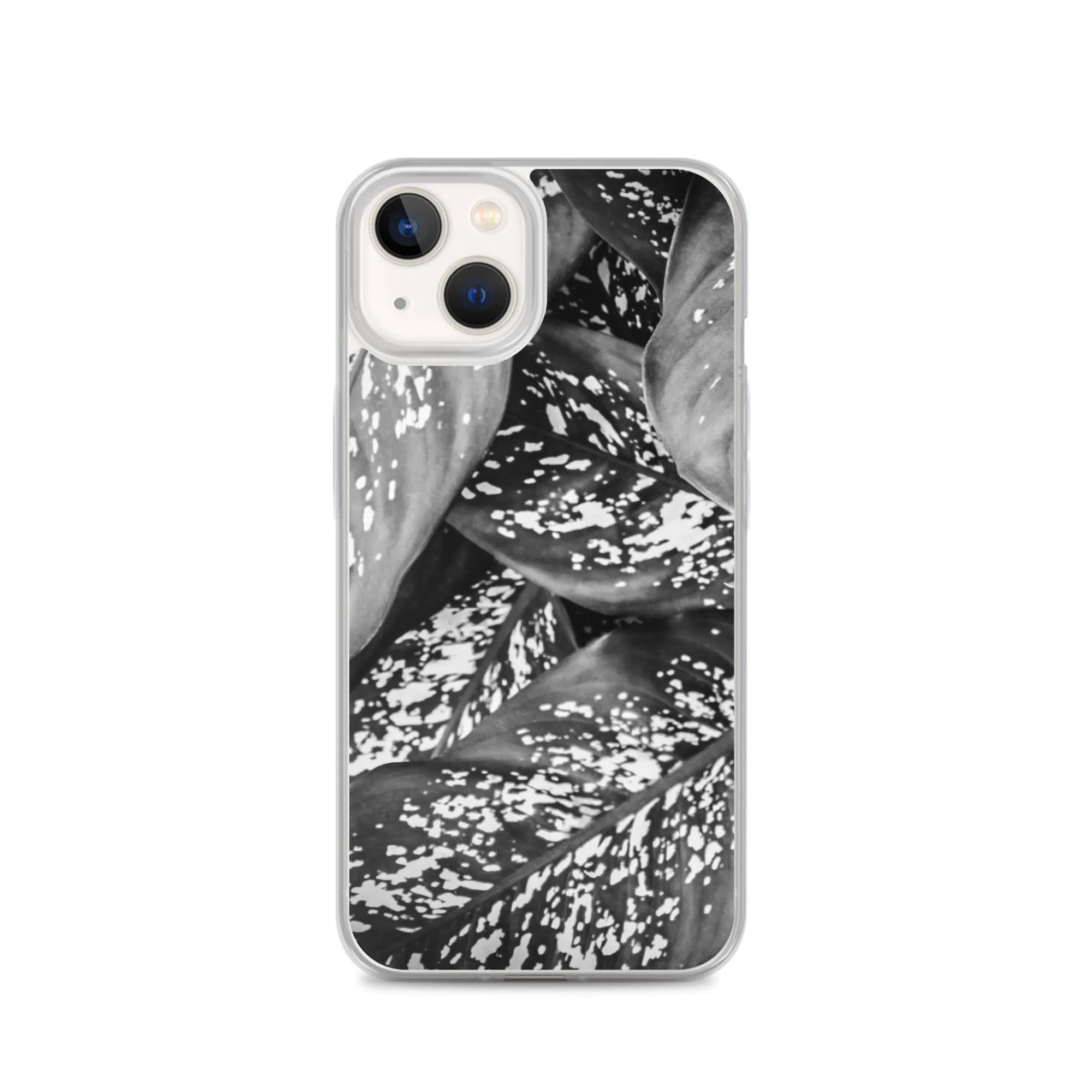 Pitter Splatter Botanical Art Iphone Case - Black And White - Iphone 13 - Mobile Phone Cases - Aesthetic Art