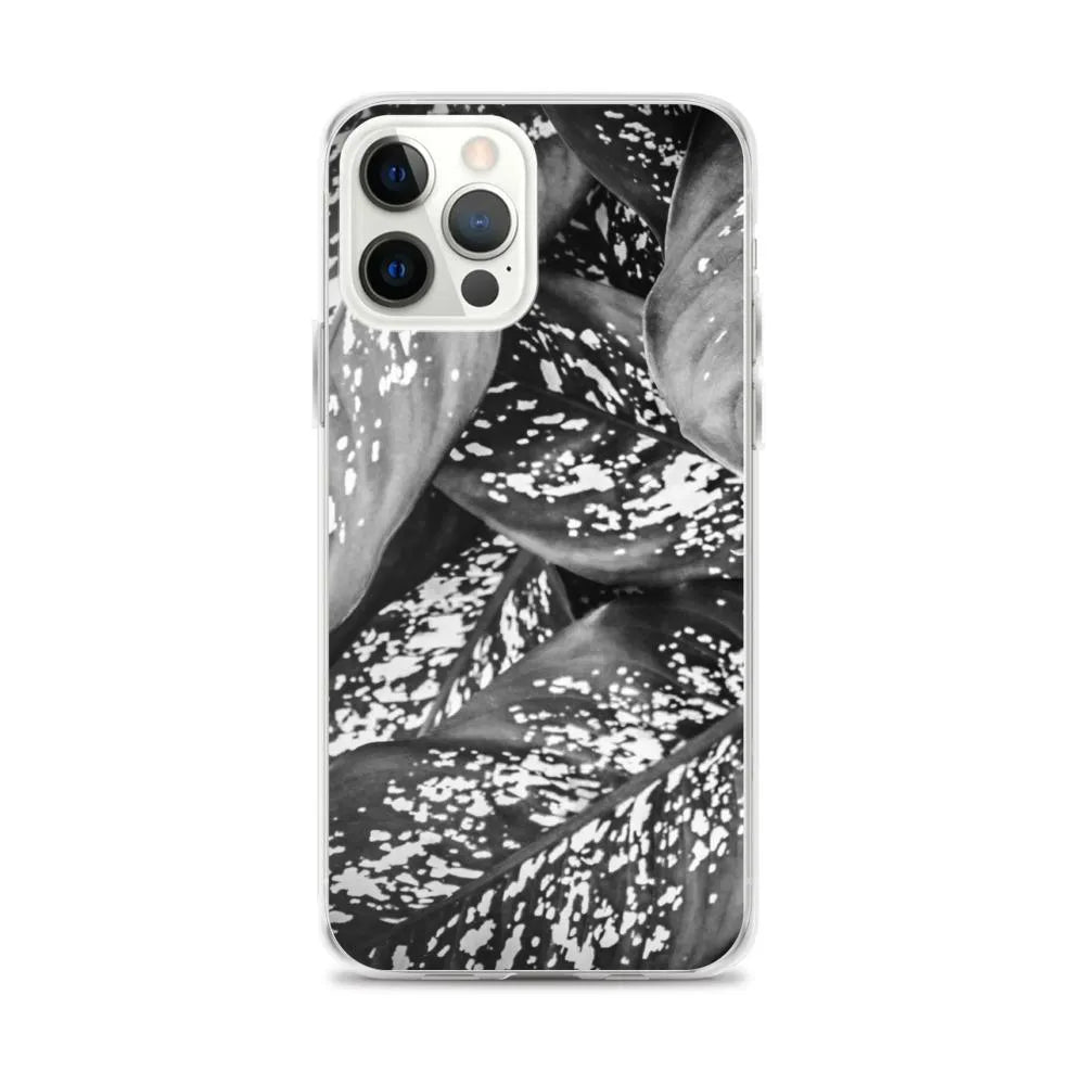 Pitter Splatter Botanical Art Iphone Case - Black And White - Iphone 12 Pro Max - Mobile Phone Cases - Aesthetic Art