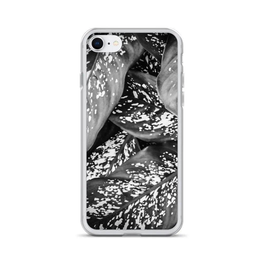 Pitter Splatter Botanical Art Iphone Case - Black And White - Iphone Se - Mobile Phone Cases - Aesthetic Art