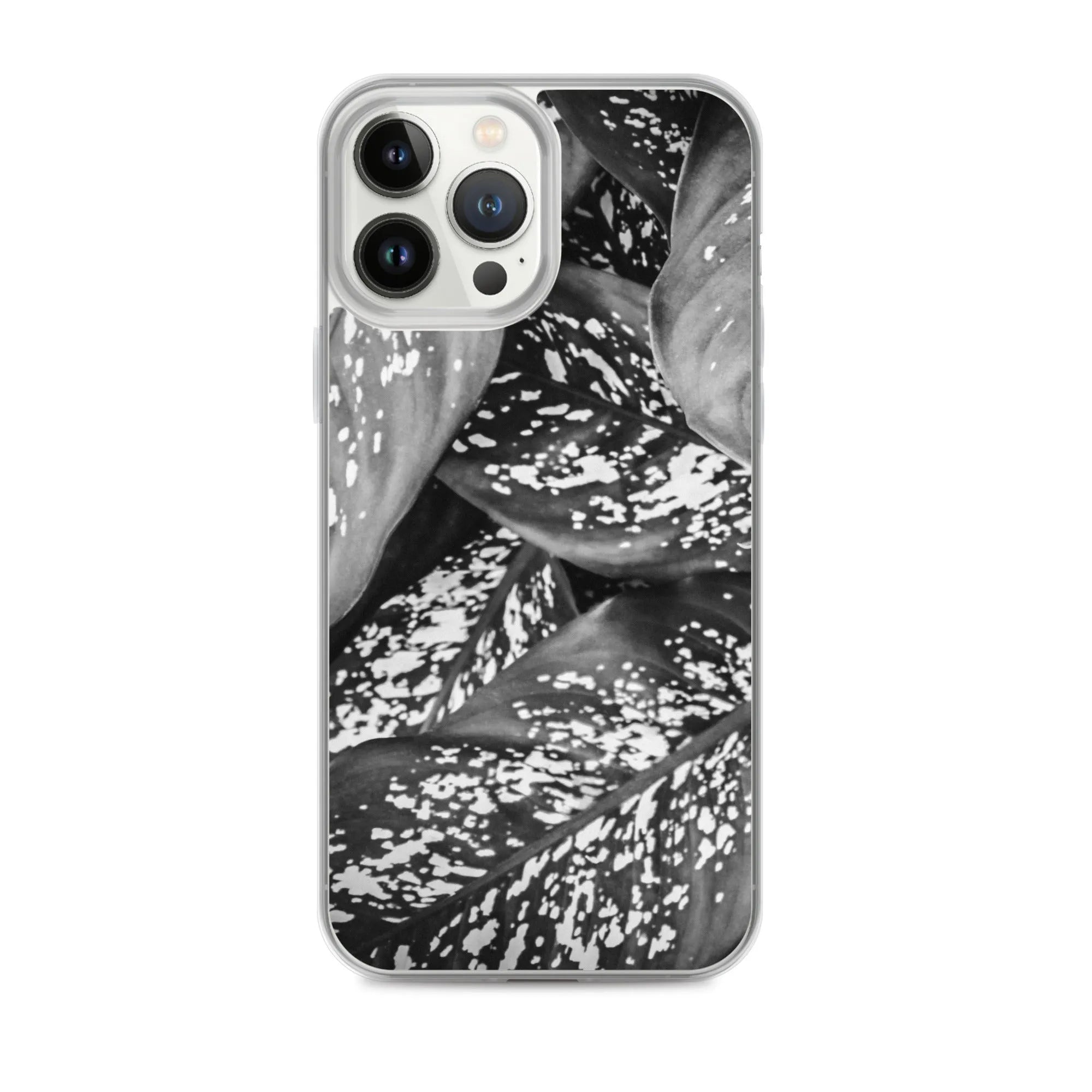 Pitter Splatter Botanical Art Iphone Case - Black And White - Iphone 13 Pro Max - Mobile Phone Cases - Aesthetic Art