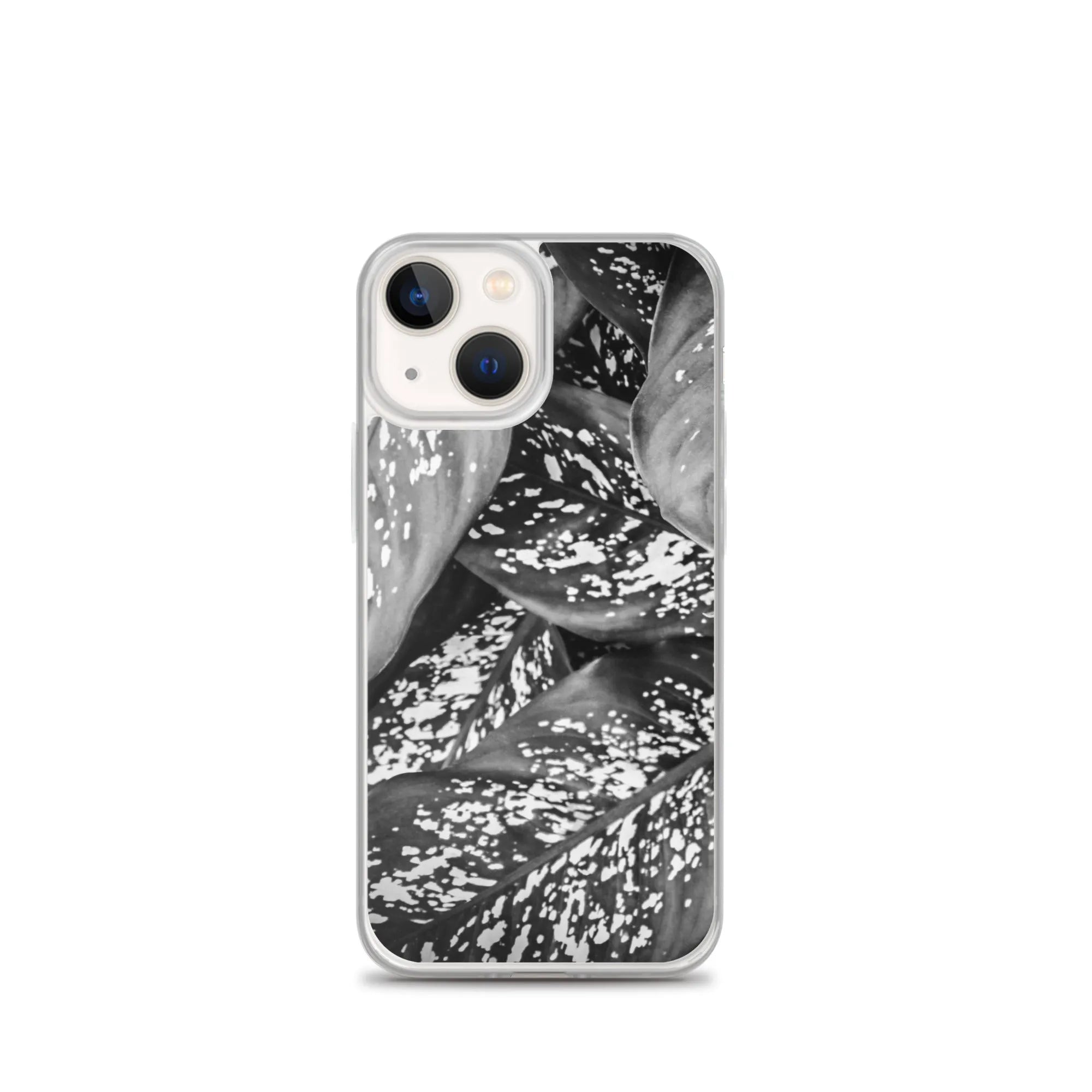 Pitter Splatter Botanical Art Iphone Case - Black And White - Iphone 13 Mini - Mobile Phone Cases - Aesthetic Art