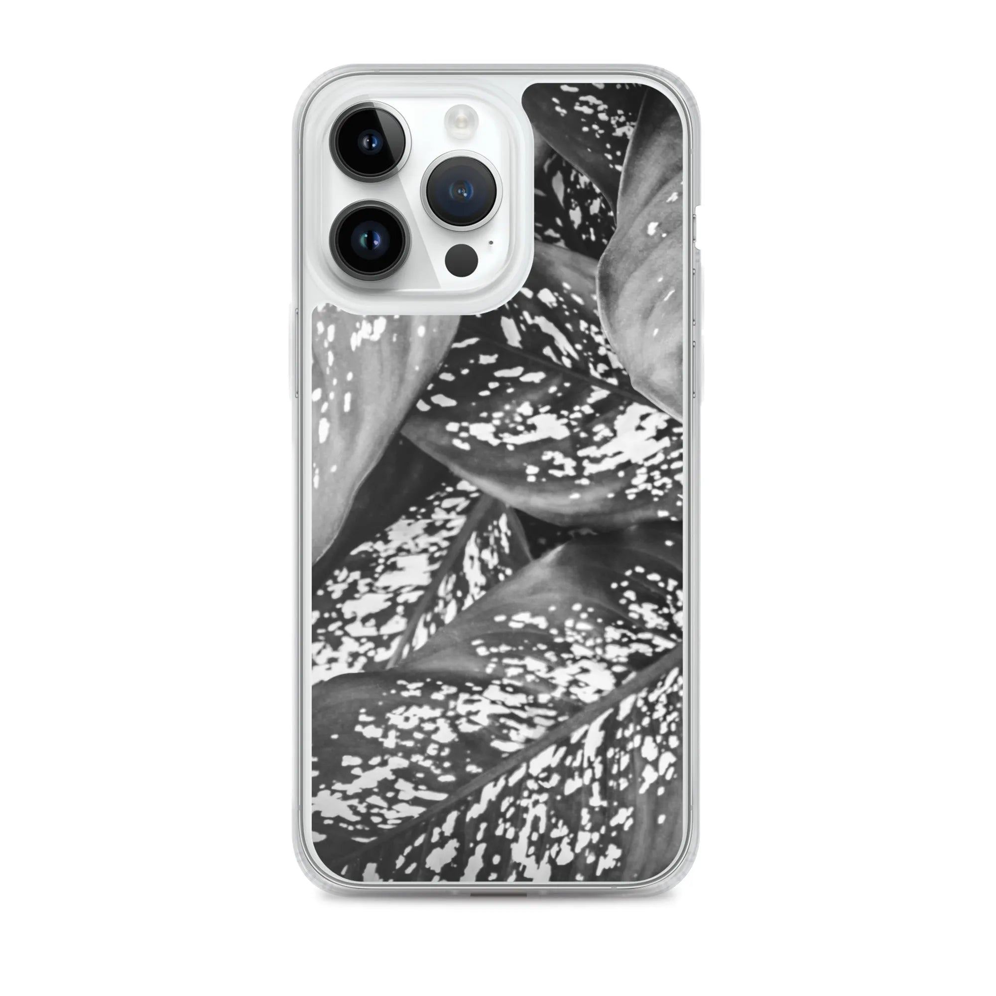 Pitter Splatter Botanical Art Iphone Case - Black And White - Iphone 14 Pro Max - Mobile Phone Cases - Aesthetic Art