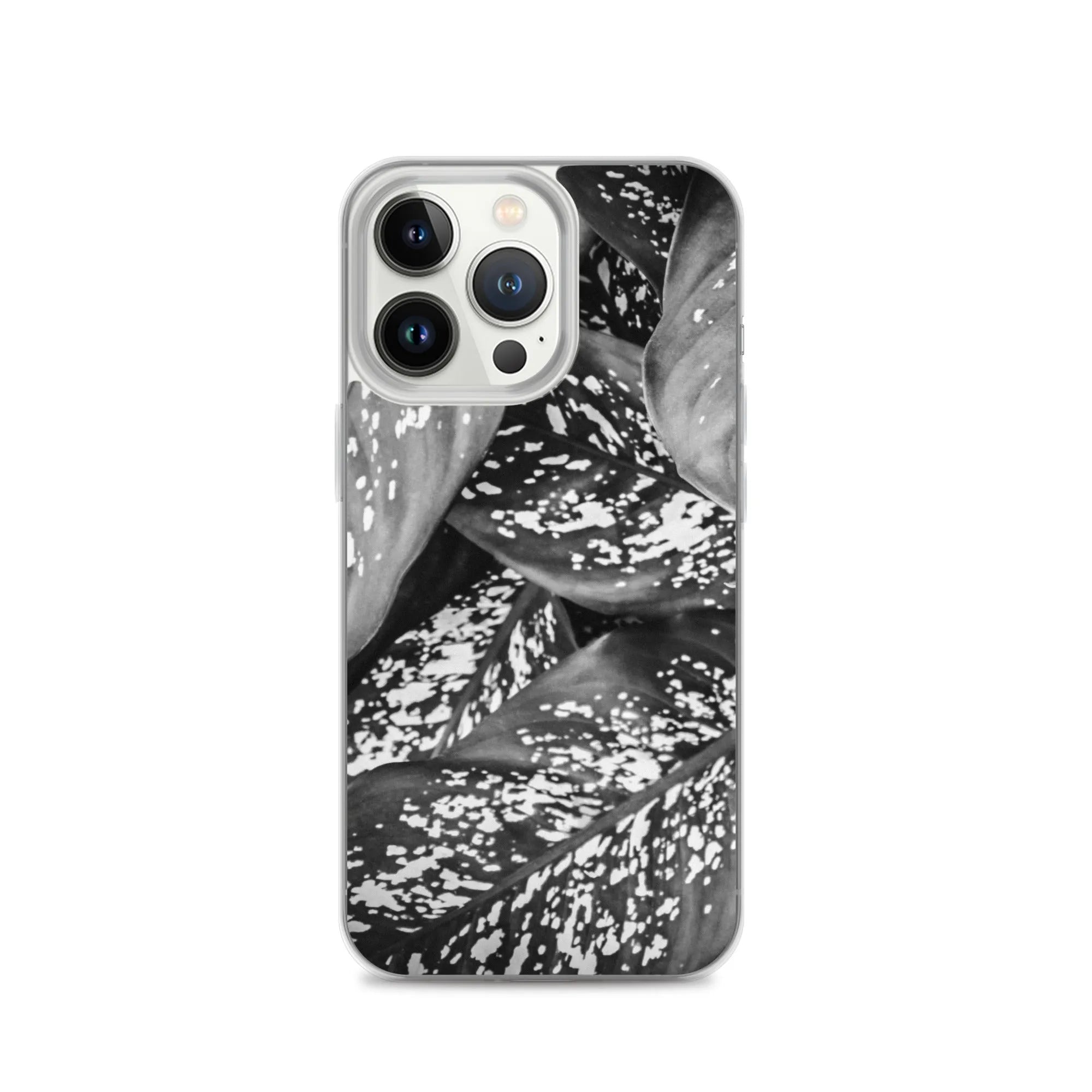 Pitter Splatter Botanical Art Iphone Case - Black And White - Iphone 13 Pro - Mobile Phone Cases - Aesthetic Art