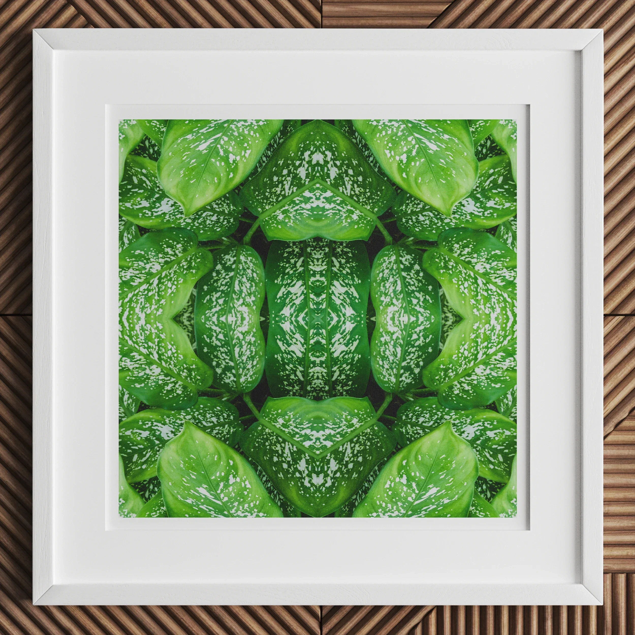 Pitter Splatter - Tropical Leaf Op Art Print Posters Prints & Visual Artwork