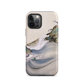 Plovers Rocks and Waves - Suzuki Kiitsu Iphone Case, 12 Pro / Matte, Artistic Phone Case