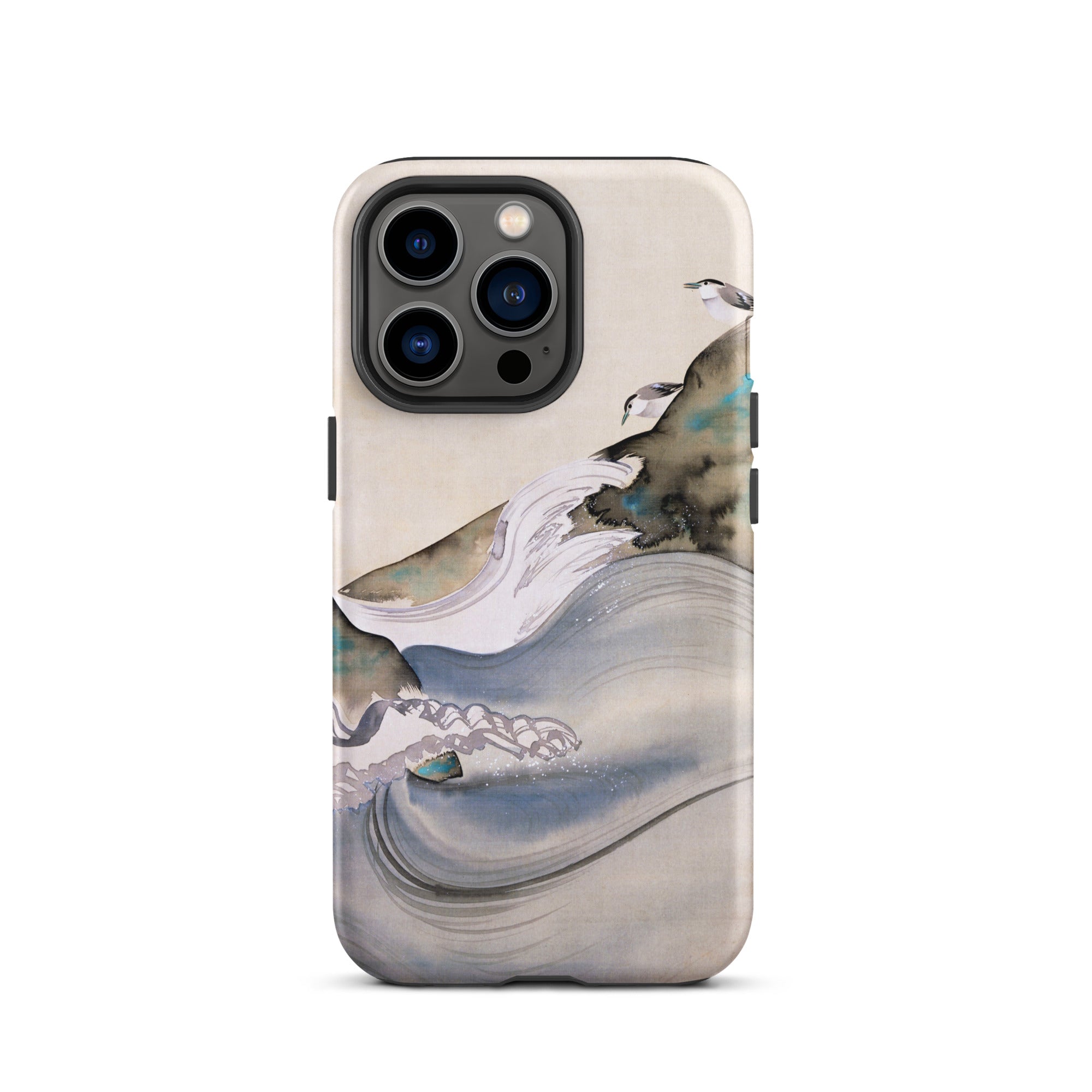 Plovers Rocks and Waves Suzuki Kiitsu Iphone Case, 13 Pro / Matte, Watercolor Style Phone Case