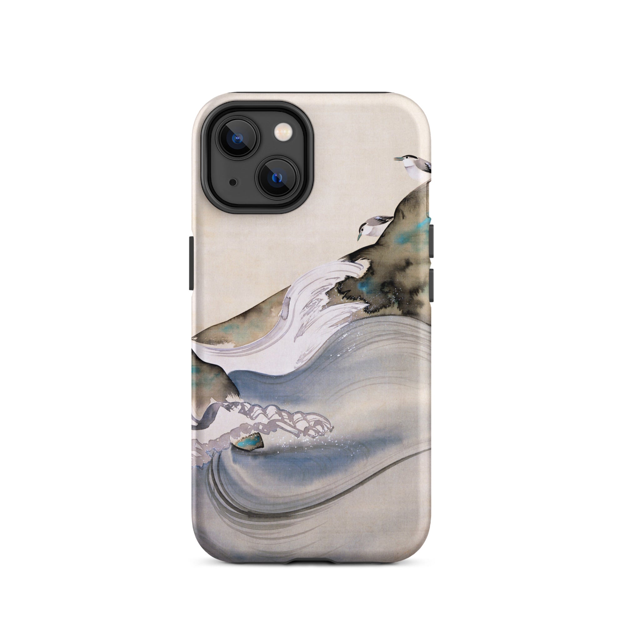 Plovers Rocks and Waves Suzuki Kiitsu Iphone Case, 14 / Matte, Watercolor Style Phone Case