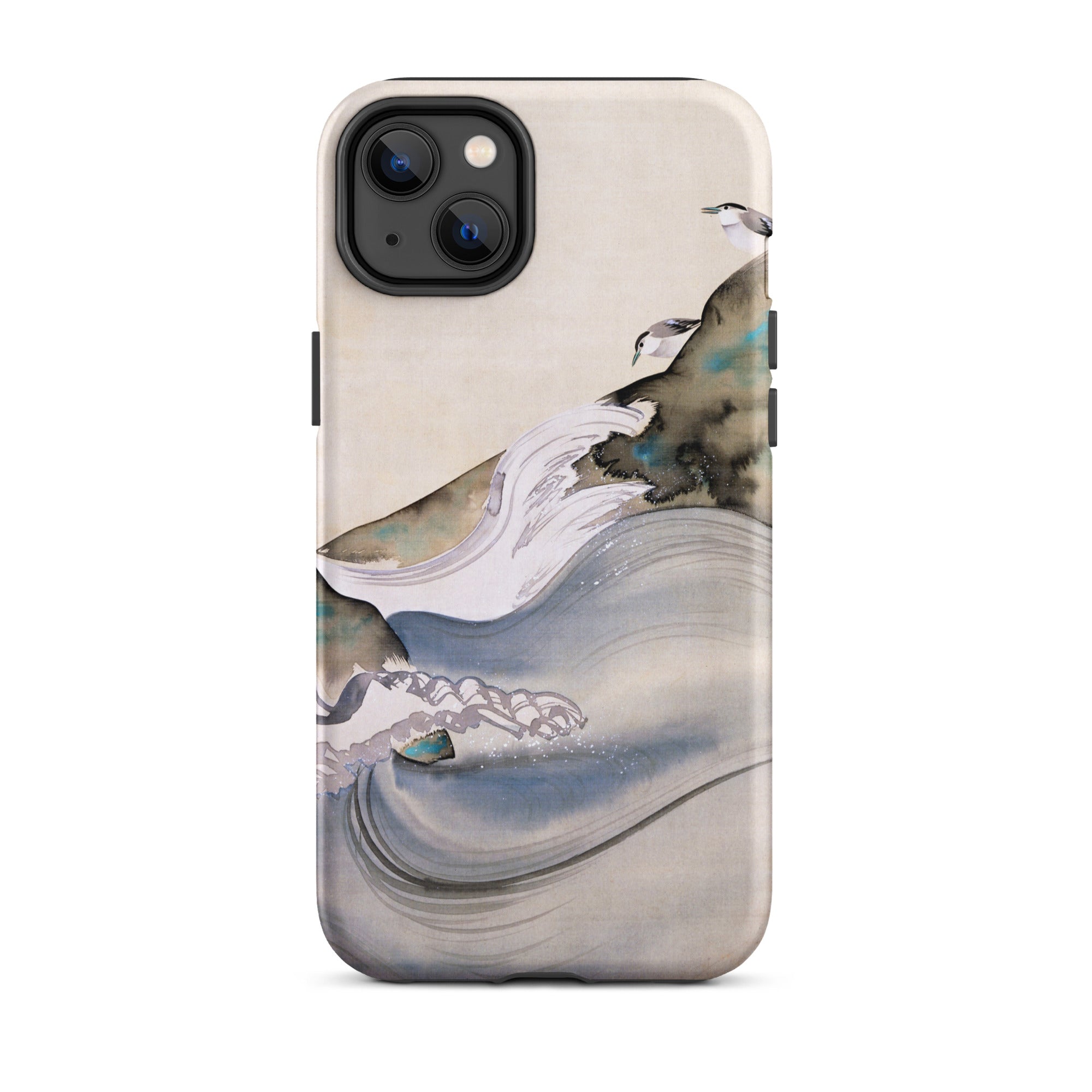 Plovers Rocks and Waves Suzuki Kiitsu Iphone Case, 14 Plus / Matte, Artistic Phone Case