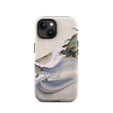 Plovers Rocks and Waves - Suzuki Kiitsu Iphone Case, 15 / Matte, Smartphone Case Abstract Wave Design
