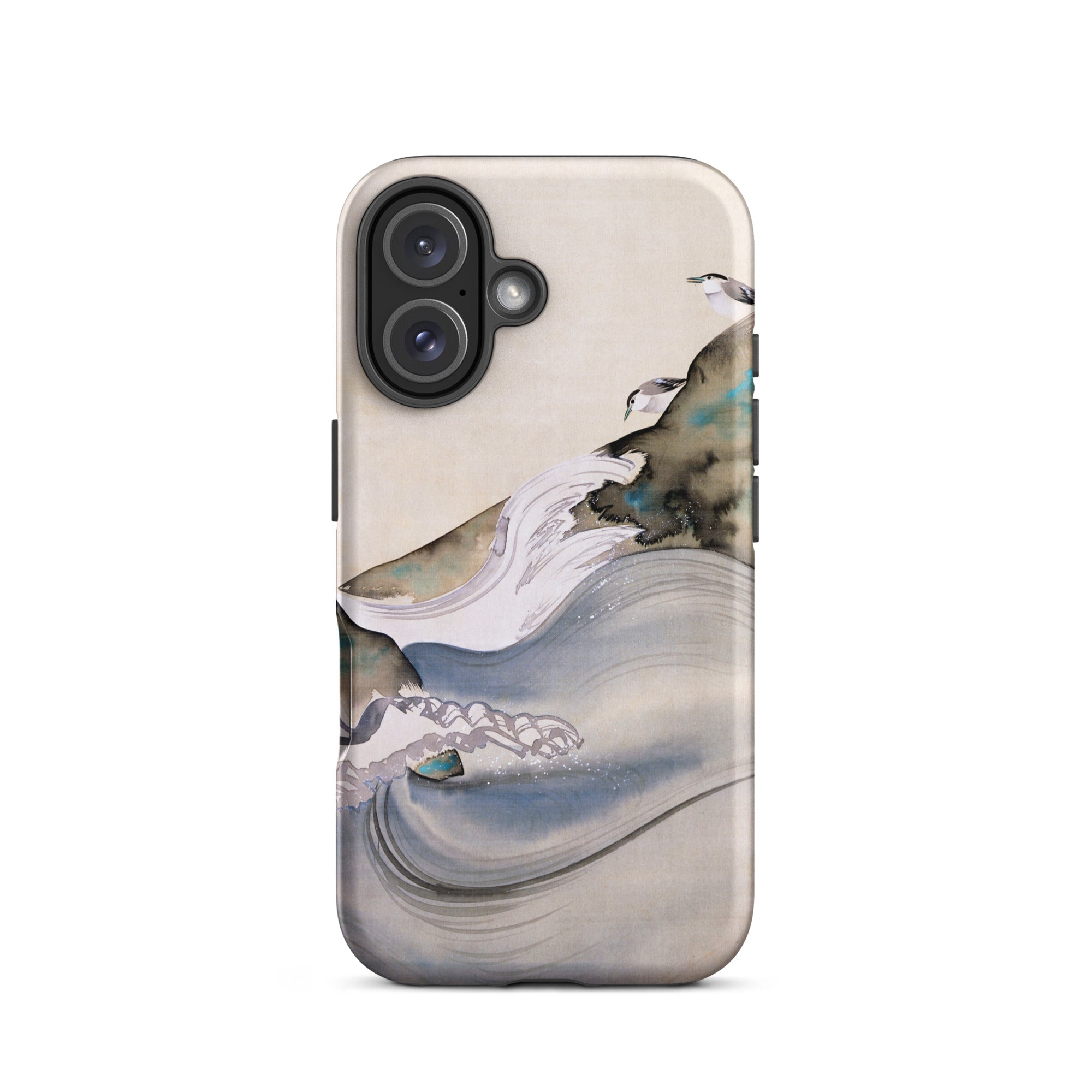 Plovers Rocks and Waves Suzuki Kiitsu Iphone Case, 16 / Matte, Watercolor Design Phone Case
