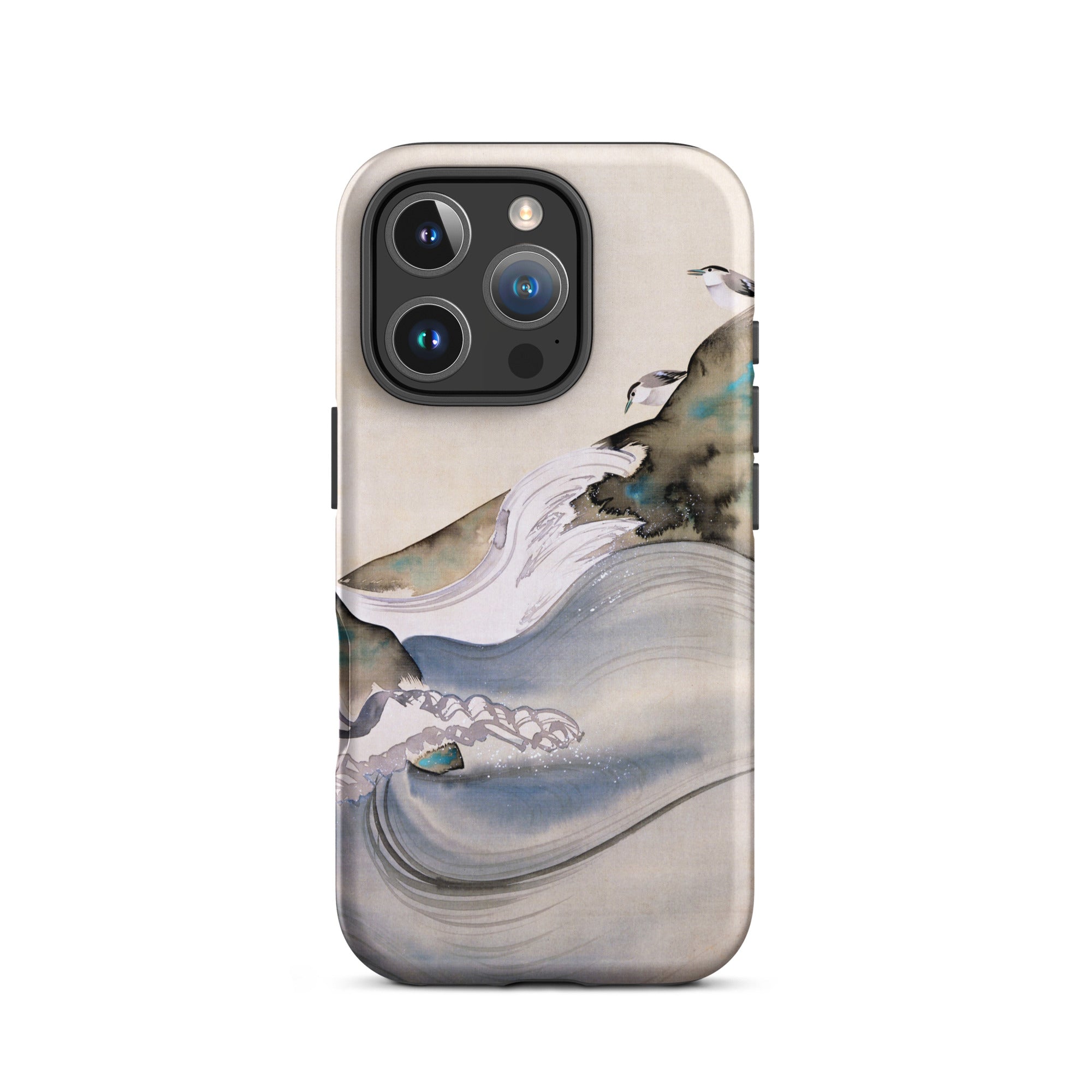 Plovers Rocks and Waves Suzuki Kiitsu Iphone Case, 16 Pro / Matte, Artistic Phone Case