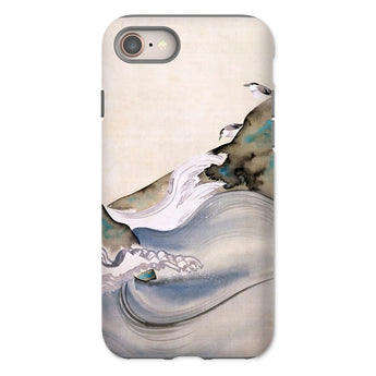 Plovers Rocks and Waves - Suzuki Kiitsu Iphone Case, 8 / Matte, Watercolor-style Phone Case