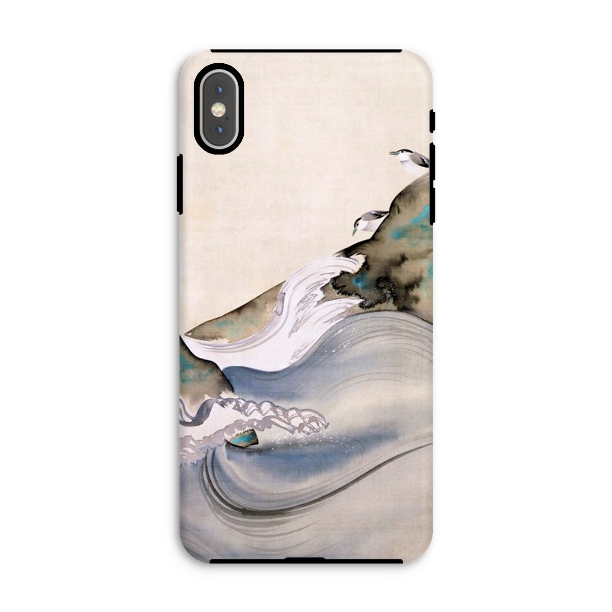 Plovers Rocks and Waves Suzuki Kiitsu Iphone Case, Xs Max / Matte, Phone Case Abstract Wave Art