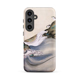 Plovers Rocks and Waves - Suzuki Kiitsu Phone Case Samsung Galaxy S24 Plus / Matte Phone Case Watercolor-style Illustration Waves Rocky