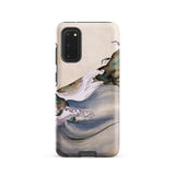 Plovers Rocks and Waves - Suzuki Kiitsu Samsung Case, Galaxy S20 / Matte, Beige Blue Phone Case Painted Wave Design