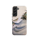 Plovers Rocks and Waves Suzuki Kiitsu Samsung Case, Galaxy S22 / Matte, Smartphone Case Stylized Watercolor Like Depiction Waves Coastal