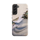 Plovers Rocks and Waves Suzuki Kiitsu Samsung Case, Galaxy S22 Plus / Matte, Smartphone Case Abstract Nature Inspired Design Waves Birds