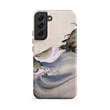 Plovers Rocks and Waves - Suzuki Kiitsu Samsung Case, Galaxy S22 Plus / Matte, Smartphone Case Abstract Nature-inspired Design Waves Birds