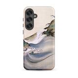 Plovers Rocks and Waves - Suzuki Kiitsu Samsung Case, Galaxy S25 Plus / Matte, Smartphone Case Abstract Watercolor Landscape Design