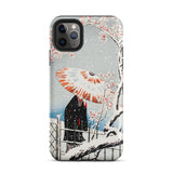 Plum Tree in Snow - Hiroaki Takahashi Shin-hanga Iphone Case, 11 Pro Max / Matte, Phone Case Snowy Japanese Scene