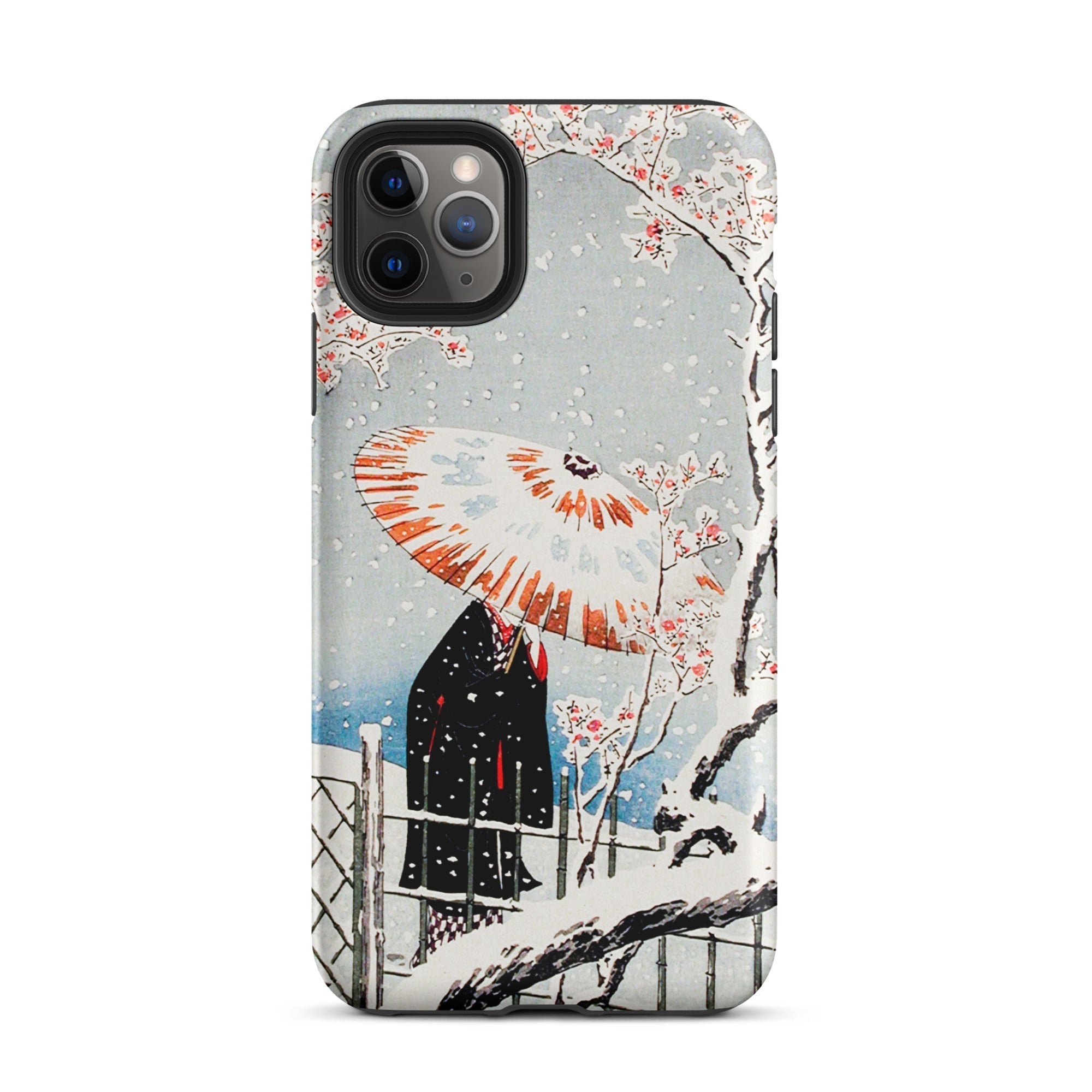 Plum Tree in Snow Hiroaki Takahashi Shin Hanga Iphone Case, 11 Pro Max / Matte, Phone Case Snowy Japanese Scene