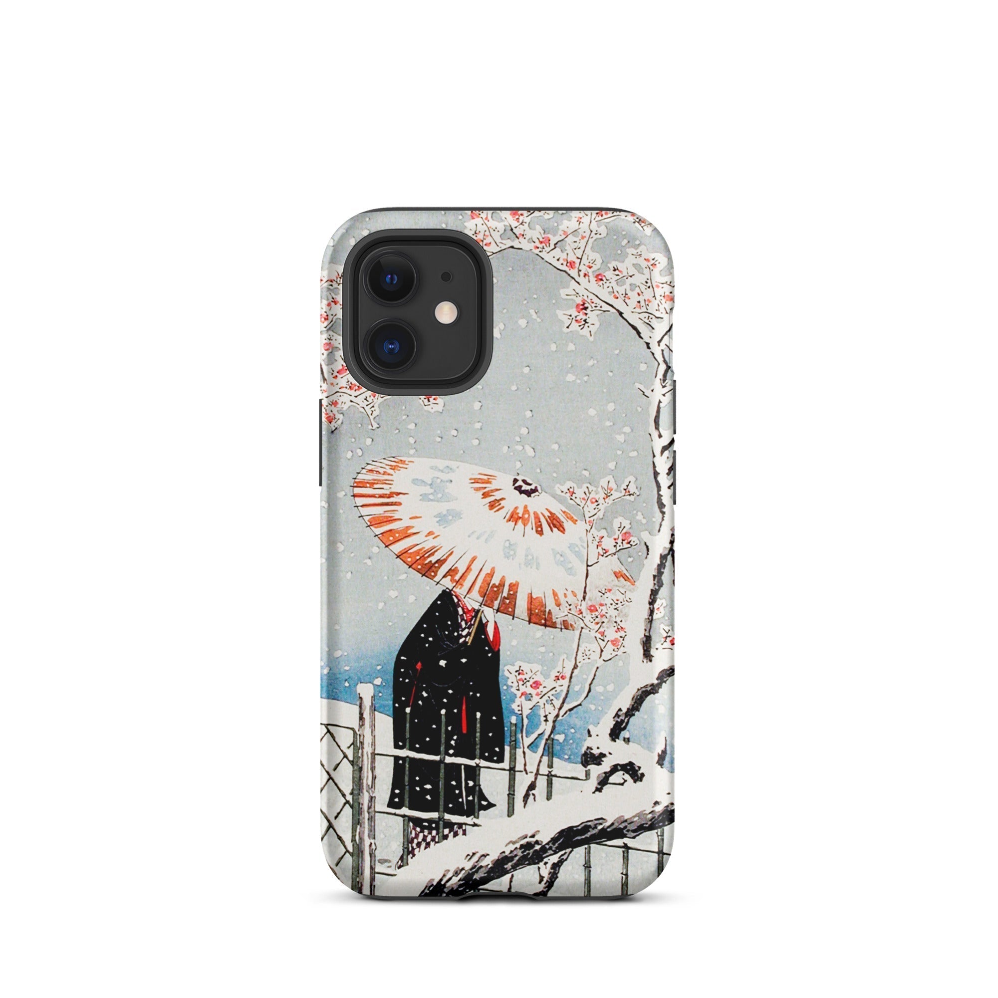 Plum Tree in Snow Hiroaki Takahashi Shin Hanga Iphone Case, 12 Mini / Matte, Artistic Phone Case