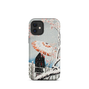 Plum Tree in Snow - Hiroaki Takahashi Shin-hanga Iphone Case, 12 Mini / Matte, Artistic Phone Case