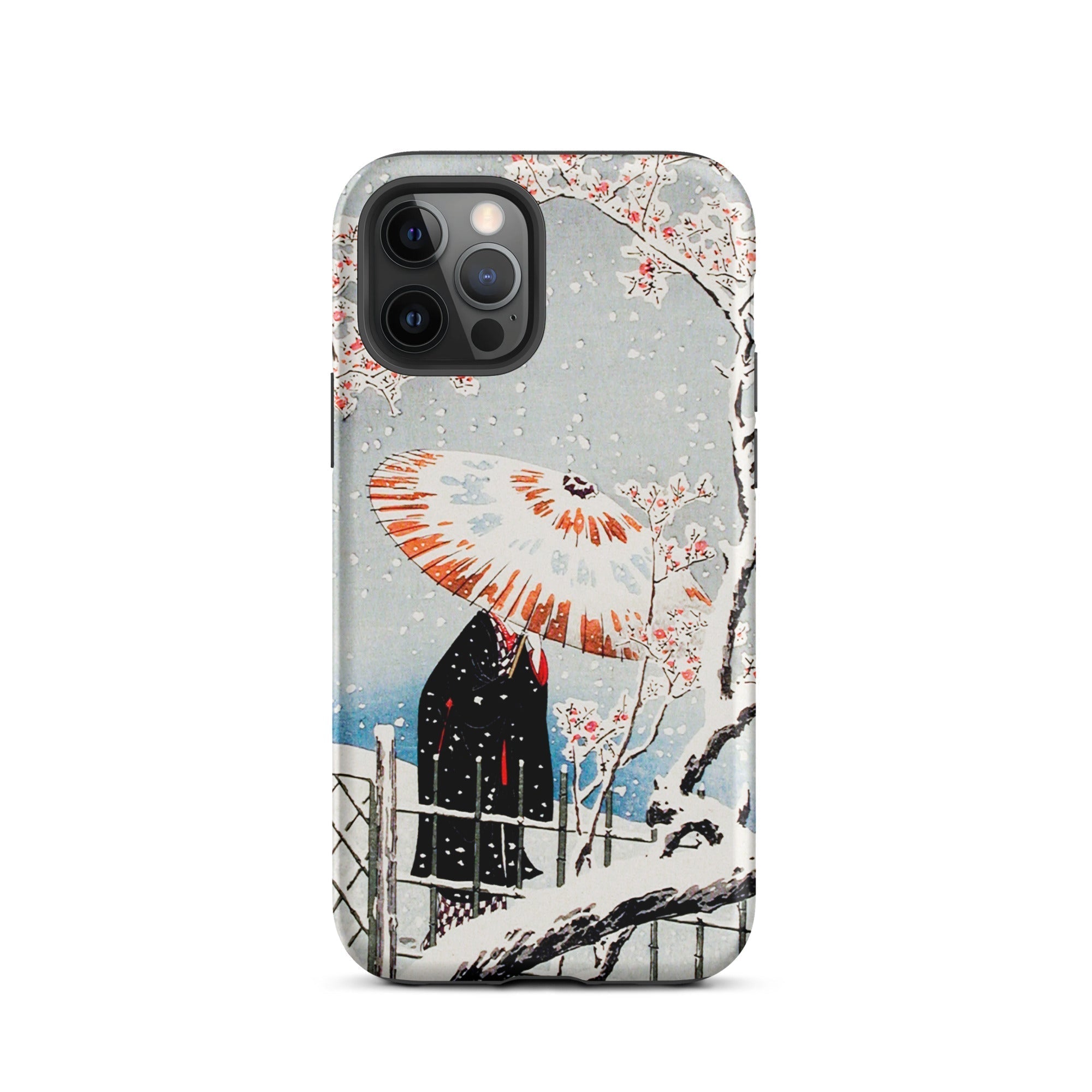 Plum Tree in Snow Hiroaki Takahashi Shin Hanga Iphone Case, 12 Pro / Matte, Iphone Case Japanese Art