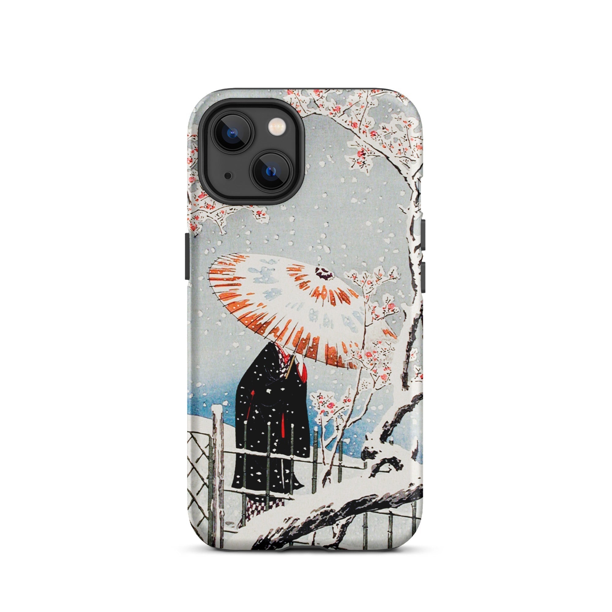 Plum Tree in Snow Hiroaki Takahashi Shin Hanga Iphone Case, 13 / Matte, Phone Case Japanese Art