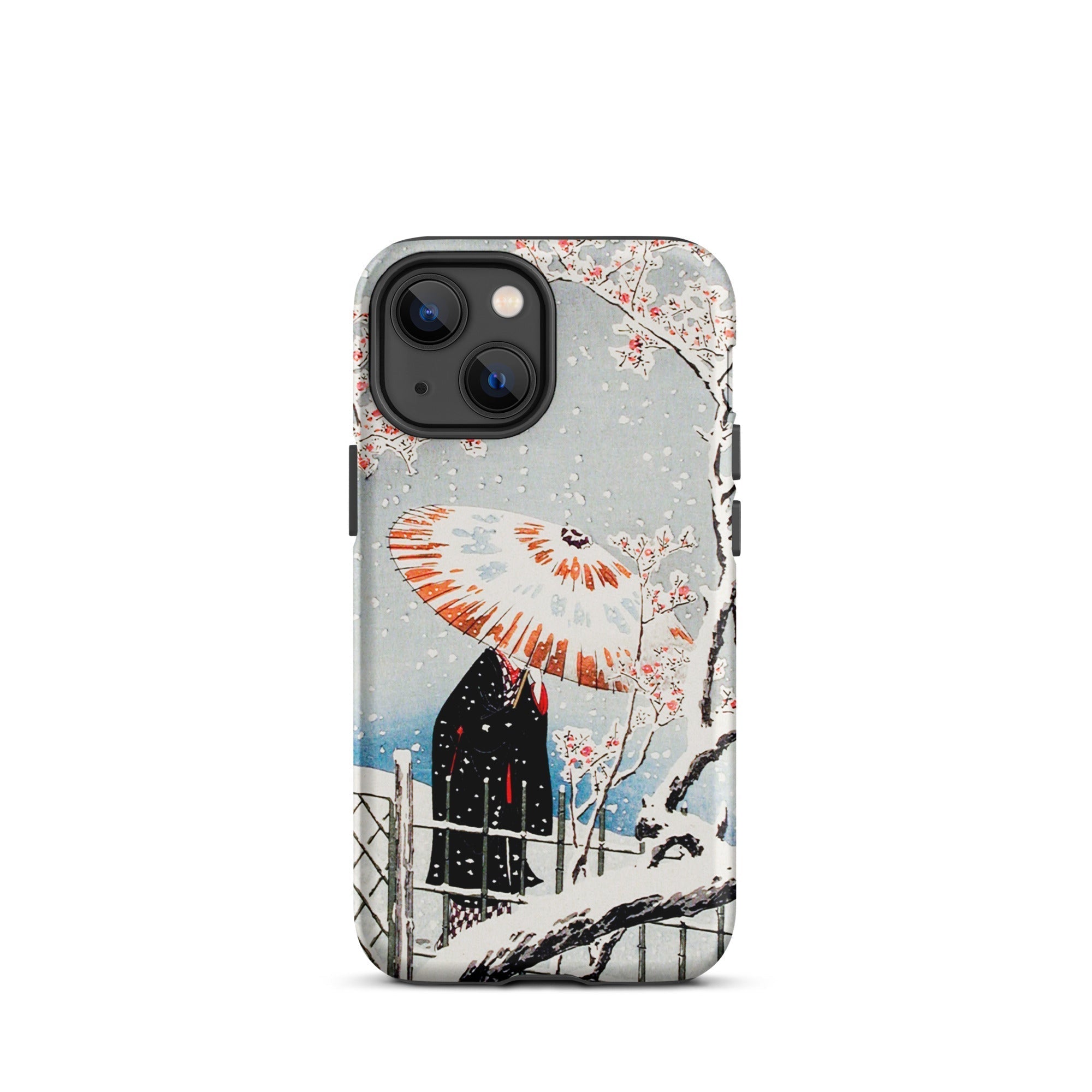 Plum Tree in Snow Hiroaki Takahashi Shin Hanga Iphone Case, 13 Mini / Matte, Artistic Phone Case