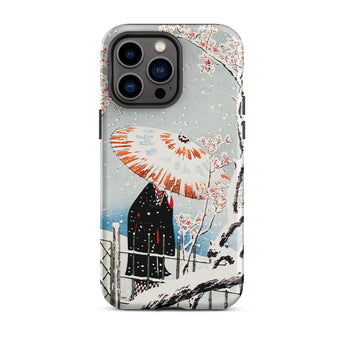 Plum Tree in Snow - Hiroaki Takahashi Shin-hanga Iphone Case, 14 Pro Max / Matte, Artistic Phone Case