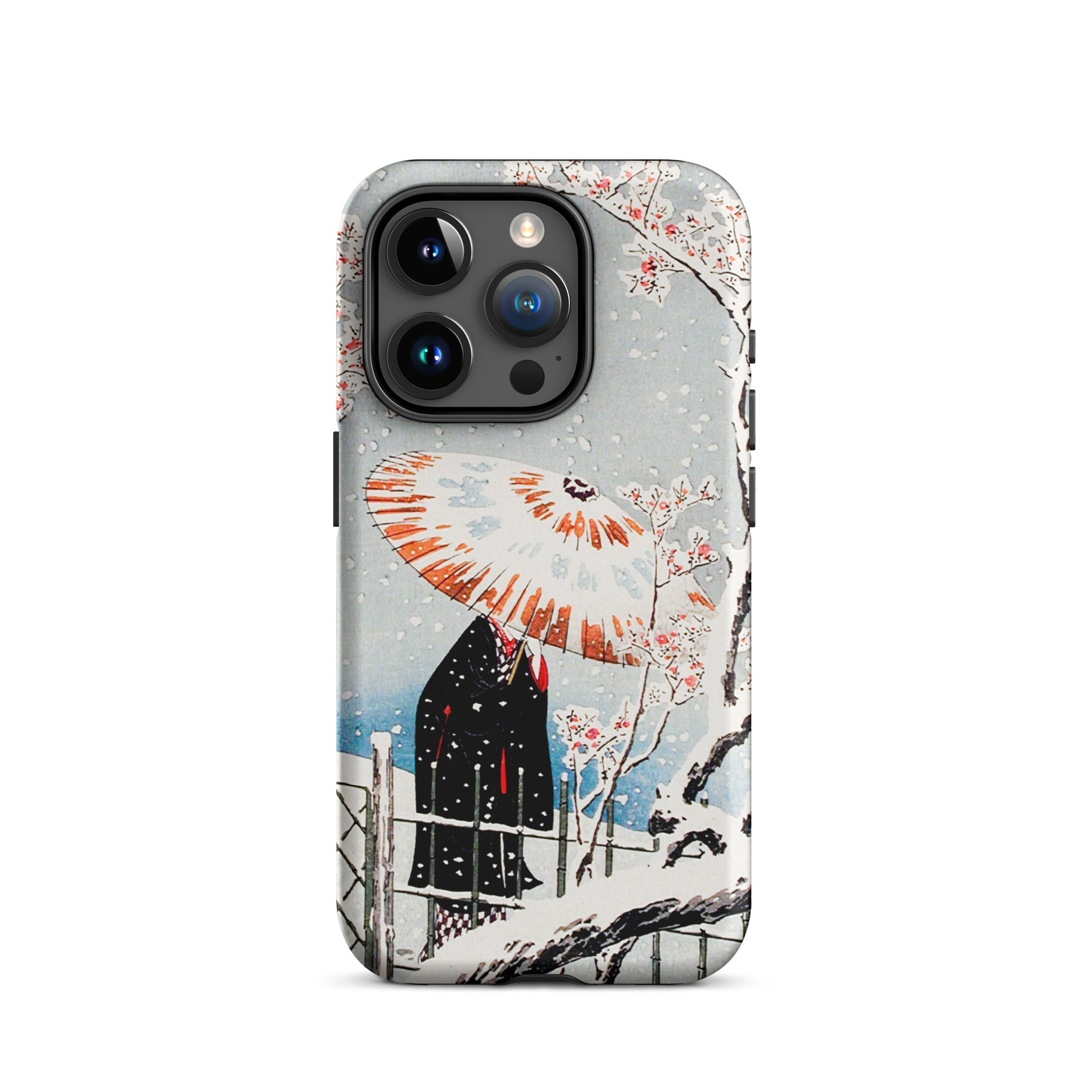 Plum Tree in Snow Hiroaki Takahashi Shin Hanga Iphone Case, 15 Pro / Matte, Phone Case Japanese Art