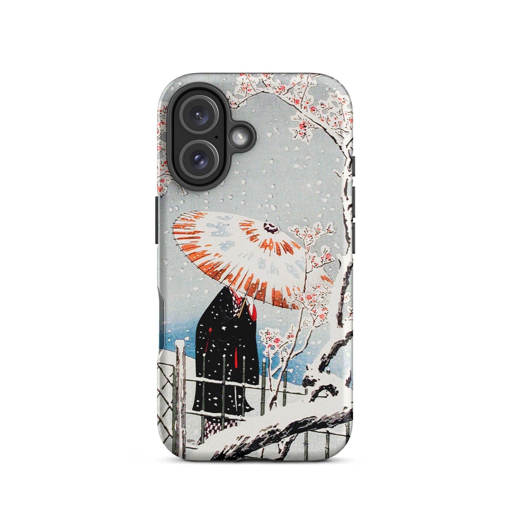 Plum Tree in Snow Hiroaki Takahashi Shin Hanga Iphone Case, 16 / Matte, Artistic Phone Case