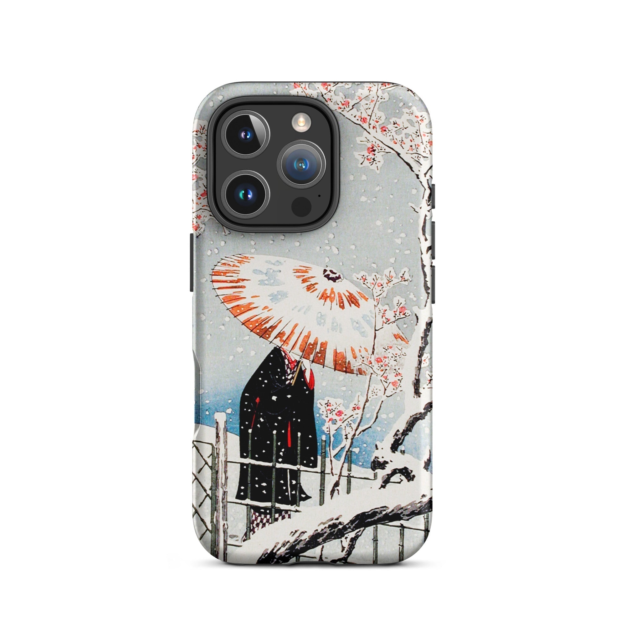 Plum Tree in Snow Hiroaki Takahashi Shin Hanga Iphone Case, 16 Pro / Matte, Artistic Phone Case