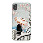 Plum Tree in Snow Hiroaki Takahashi Shin Hanga Iphone Case, x / Matte, Phone Case Japanese Style Winter Scene Figure Umbrella Cherry