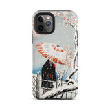 Plum Tree in Snow - Hiroaki Takahashi Shin-hanga Phone Case Iphone 11 Pro / Matte Iphone Case Japanese Art Serene Winter Wonderland,