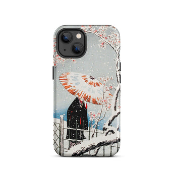 Plum Tree in Snow - Hiroaki Takahashi Shin-hanga Phone Case Iphone 13 / Matte Phone Case Japanese Art Serene Winter Wonderland, Shin-hanga