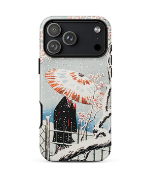 Iphone 17 Pro Max / Matte Plum Tree in Snow - Hiroaki Takahashi Shin-hanga Phone Case Serene Winter Wonderland, Masterpiece Adorning