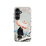 Plum Tree in Snow - Hiroaki Takahashi Shin-hanga Phone Case Samsung Galaxy S24 / Matte Phone Case Delicate Illustration Figure Traditional
