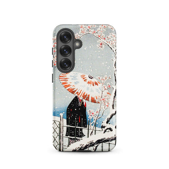 Plum Tree in Snow - Hiroaki Takahashi Shin-hanga Phone Case Samsung Galaxy S25 / Matte Smartphone Case Traditional Japanese Woodblock Print