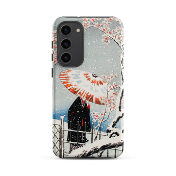 Plum Tree in Snow - Hiroaki Takahashi Shin-hanga Samsung Case, Galaxy S23 Plus / Matte, Smartphone Case Traditional Japanese Ukiyo-e Print