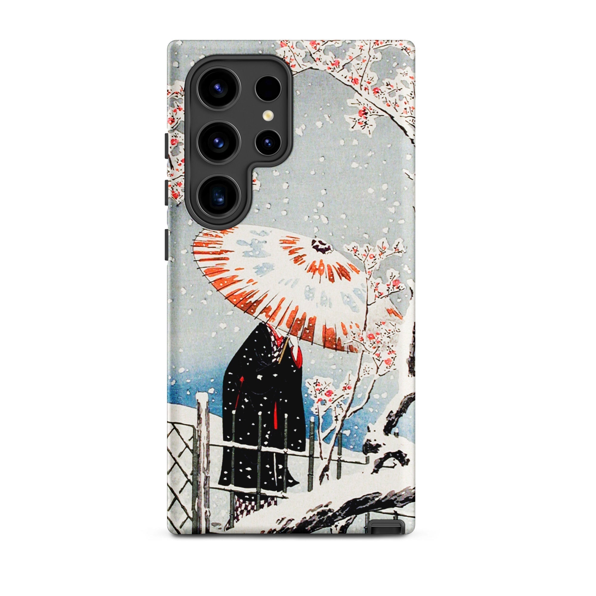 Plum Tree in Snow Hiroaki Takahashi Shin Hanga Samsung Case, Galaxy S24 Ultra / Matte, Smartphone Case Traditional Japanese Ukiyo e