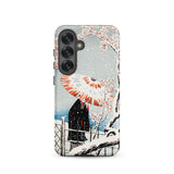 Plum Tree in Snow - Hiroaki Takahashi Shin-hanga Samsung Case, Galaxy S25 / Matte, Smartphone Japanese Woodblock Print Design Case Woman