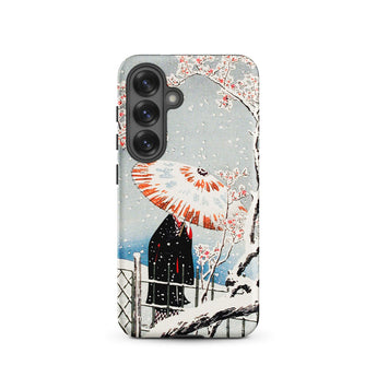 Plum Tree in Snow - Hiroaki Takahashi Shin-hanga Samsung Case, Galaxy S25 / Matte, Smartphone Japanese Woodblock Print Design Case Woman