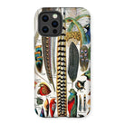 Plumes and Feathers - Adolphe Millot Art Iphone Case, 12 Pro / Matte, Kite-713300888, Smartphone Case Colorful Vintage Bird Feather