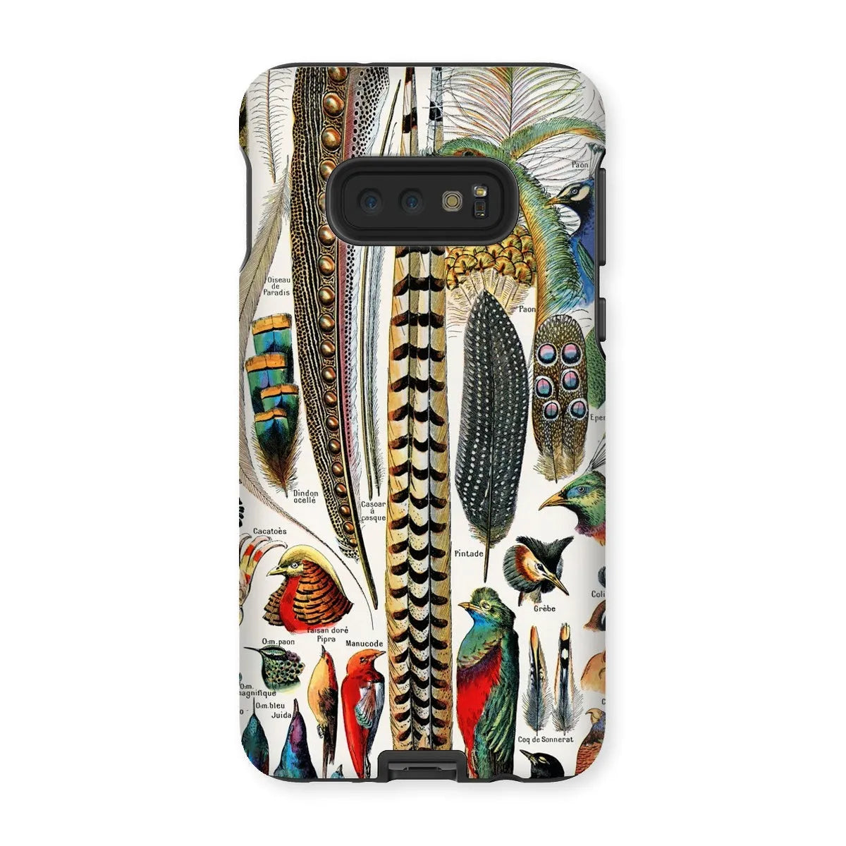 Plumes - Feathers - Adolphe Millot Tough Phone Case - Samsung Galaxy S10e / Matte - Mobile Phone Cases - Aesthetic Art
