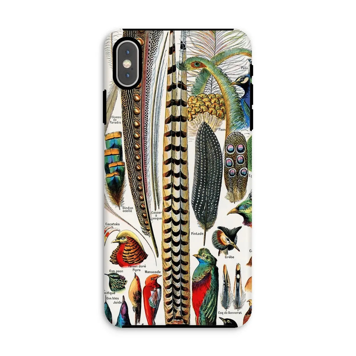 Plumes - Feathers - Adolphe Millot Tough Phone Case - Iphone Xs Max / Matte - Mobile Phone Cases - Aesthetic Art