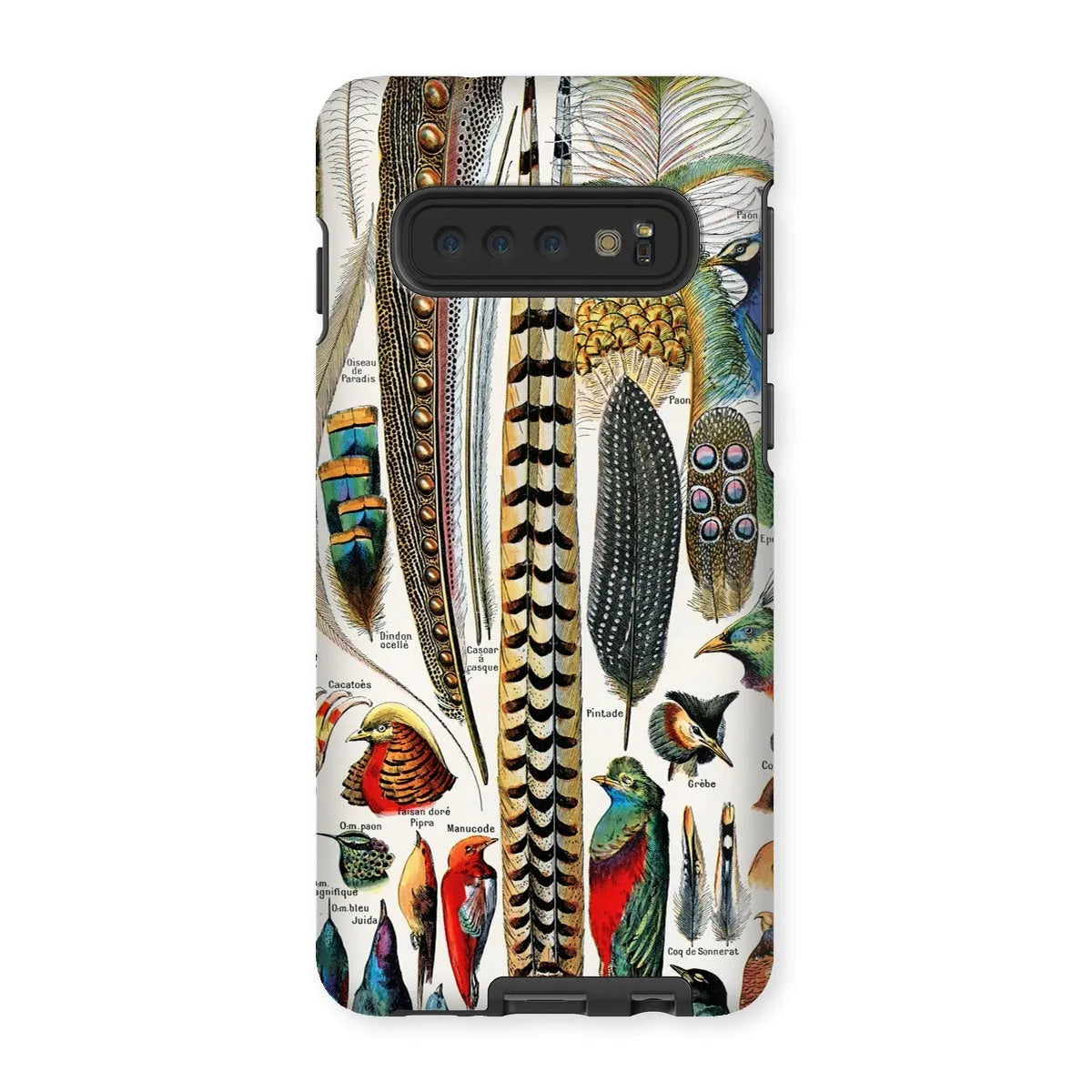 Plumes - Feathers By Adolphe Millot Tough Phone Case - Samsung Galaxy S10 / Matte - Aesthetic Art