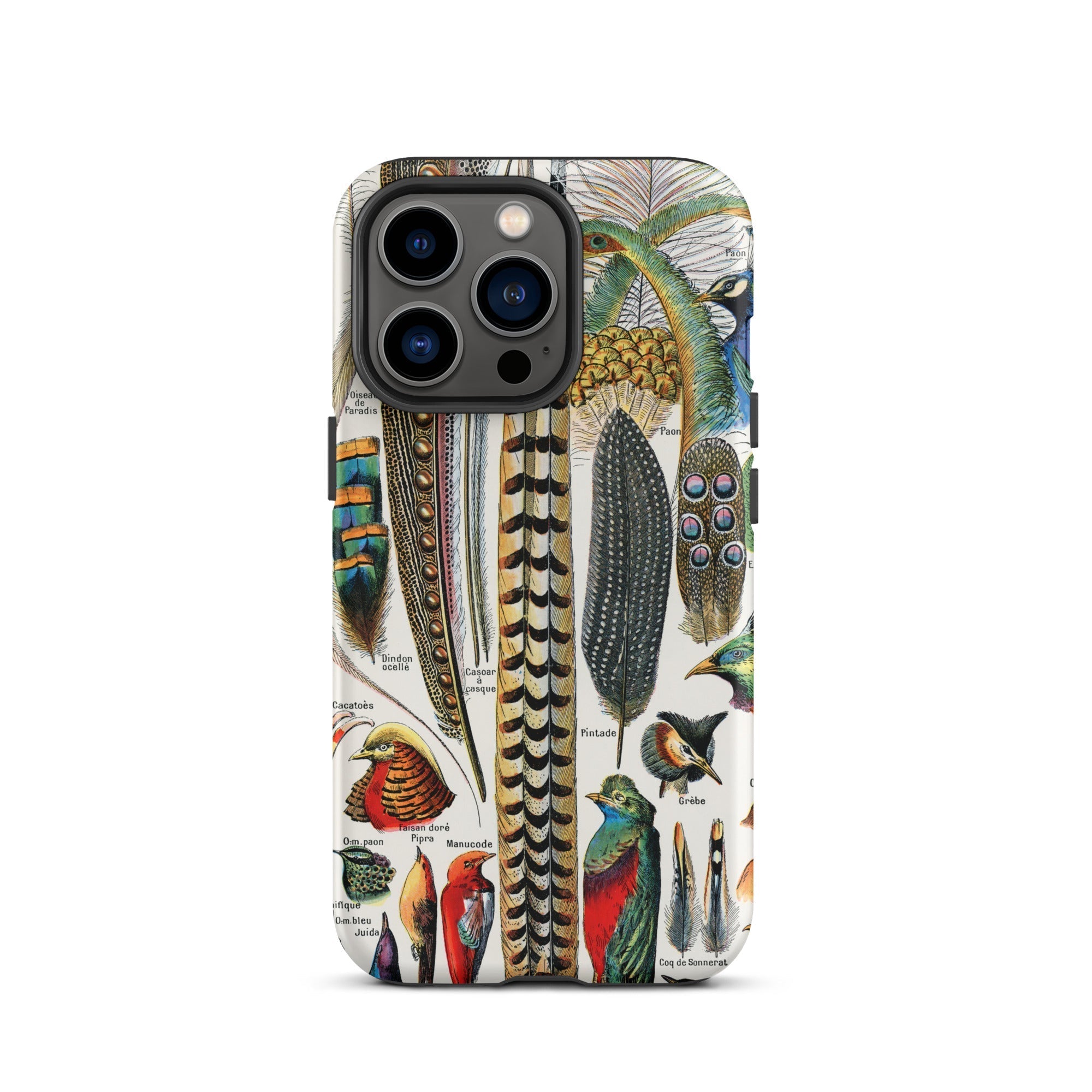Plumes and Feathers Adolphe Philippe Millot Iphone Case, 13 Pro / Matte, Feather Patterned Phone Case